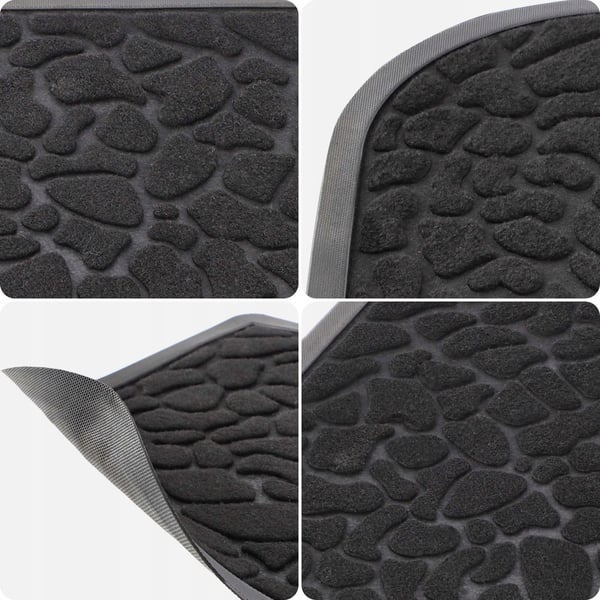 Dørmåtte - Entrémåtte - PVC - 60x40 cm - Maskinfremstillet - Ensfarvet - Håndvask