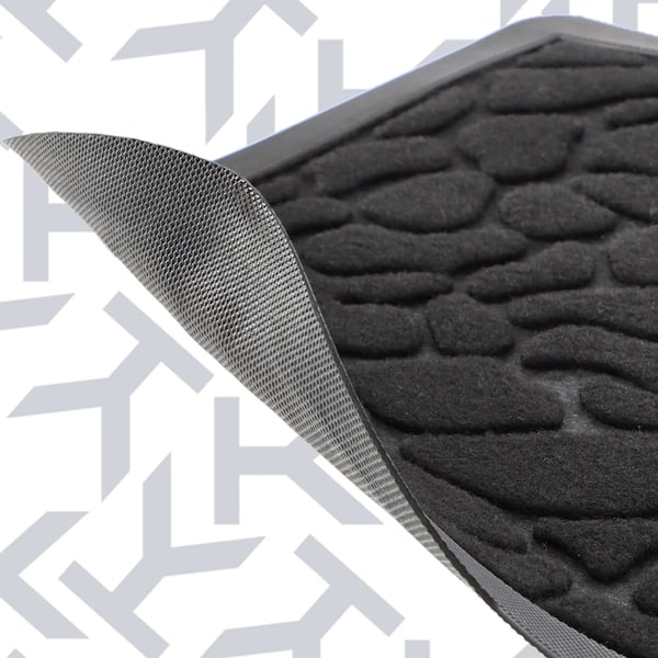 Dørmåtte - Entrémåtte - PVC - 60x40 cm - Maskinfremstillet - Ensfarvet - Håndvask