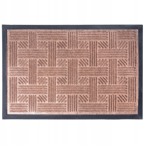 Entrémåtte - Dørmåtte/Skrabemåtte - PVC - 60x40 cm - Maskinfremstillet - Håndvask - Ensfarvet