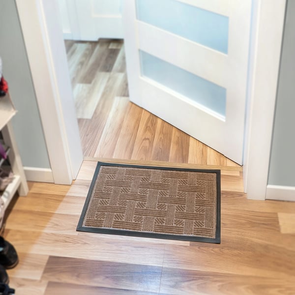 Entrémåtte - Dørmåtte/Skrabemåtte - PVC - 60x40 cm - Maskinfremstillet - Håndvask - Ensfarvet