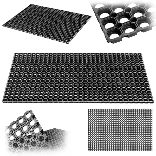 Udendørs dørmåtte - Entrémåtte - PVC - Maskinfremstillet - Ensfarvet - Håndvask - 80 x 120 cm
