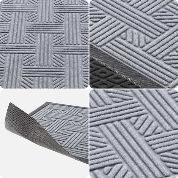 Dørmåtte - Entrémåtte - PVC - 75 x 45 cm - Maskinfremstillet - Ensfarvet - Håndvask