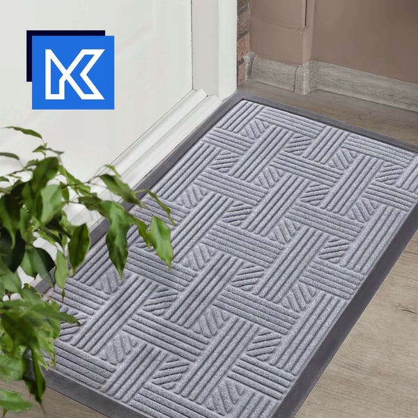 Dørmåtte - Entrémåtte - PVC - 75 x 45 cm - Maskinfremstillet - Ensfarvet - Håndvask