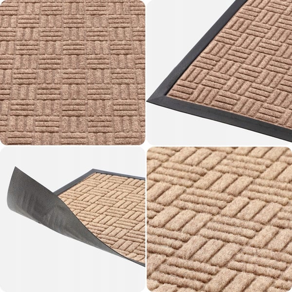 Dørmåtte - Entrémåtte/Skrabemåtte - 75 x 45 cm - PVC - Maskinfremstillet - Håndvask - Ensfarvet