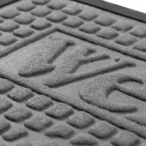 Dørmåtte - Entrémåtte Skoskrabemåtte - PVC - 60x40 cm - Håndvask - Ensfarvet - Maskinfremstillet - Grå