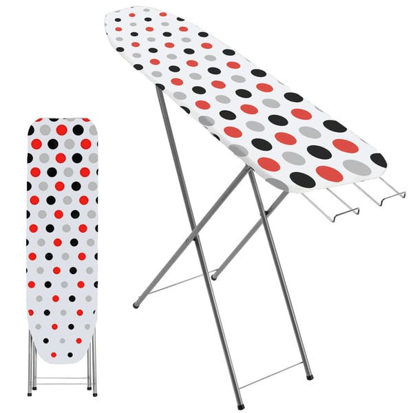 Strygebræt - Sammenklappeligt - 104x30 cm - Med strygejernsholder - Let og kompakt - Pladsbesparende