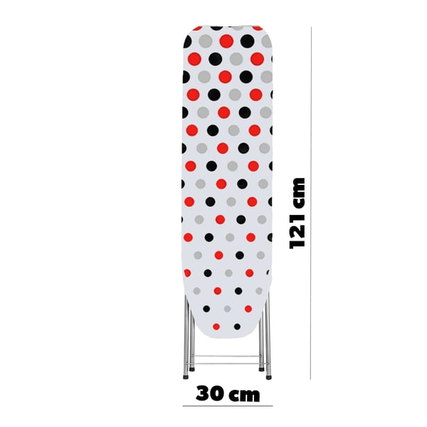 Strygebræt - Sammenklappeligt - 104x30 cm - Med strygejernsholder - Let og kompakt - Pladsbesparende