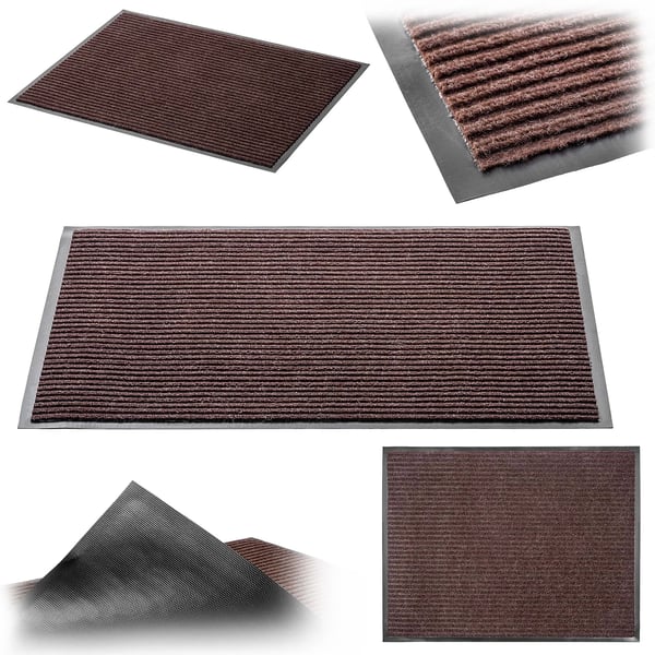 Dørmåtte - Udendørs entremåtte - Skridsikker PVC - 80 x 120 cm - Håndvask - Ensfarvet