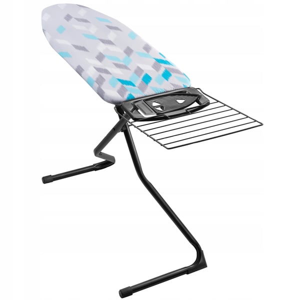 Strykbord - 120 x 42 cm - Hopfällbart - Bärhandtag - Bred yta - Strykjärnshållare - Fällbar hylla