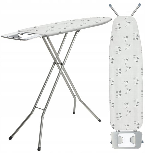 Strygebræt - Sammenklappeligt - 110×30 cm - Med strygejernsholder - Kompakt - Stabil Strygebræt - Sammenklappeligt - 110×30 cm - Med strygejernsholder - Kompakt - Stabil