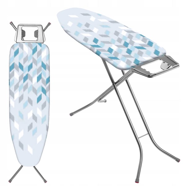 Strygebræt - Sammenklappeligt - 120×38 cm stor overflade - Med strygejernsholder - Pladsbesparende