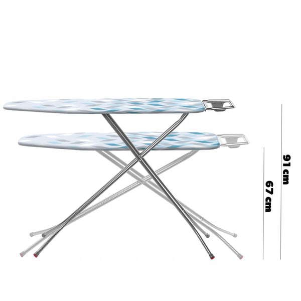 Strygebræt - Sammenklappeligt - 120×38 cm stor overflade - Med strygejernsholder - Pladsbesparende