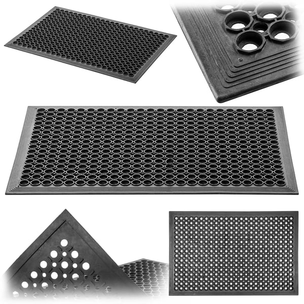 Dørmåtte Udendørs - Entrémåtte - PVC - Ensfarvet - Håndvask - Maskinfremstillet - 80×120 cm