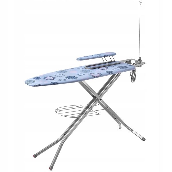 Strykbord - 120 x 38 cm - Bred Arbetsyta - Strykjärnsställ - Ärmbord - Blå