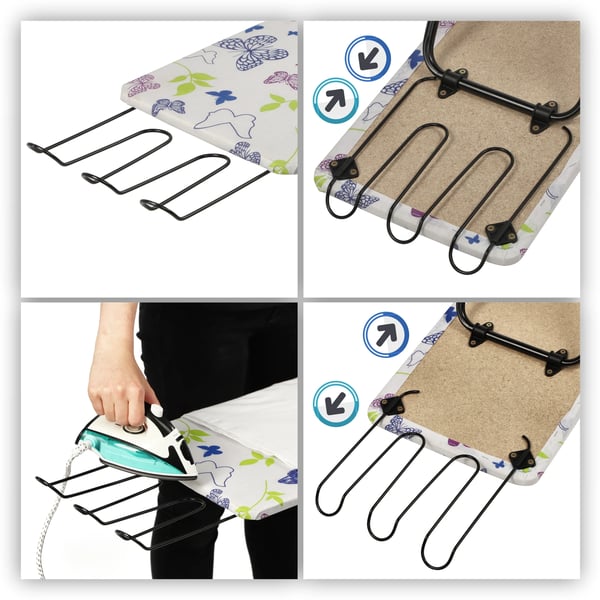 Strygebræt/Strygebord - Sammenklappeligt - 100 x 30 cm - Let - Med strygejernsholder - Standard