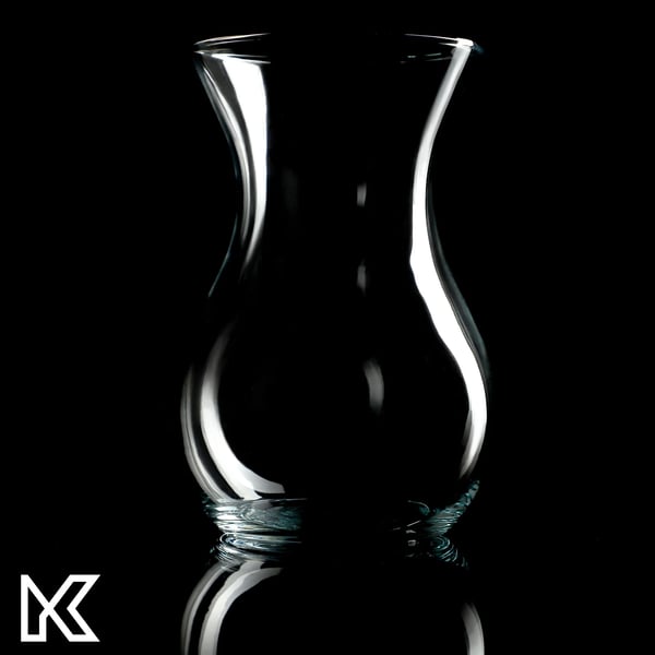 Glasvaser - Vase til blomster - 2-pak - Højde 18 cm - Til snitblomster