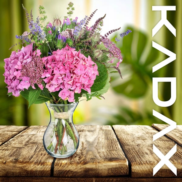 Glasvaser - Vase til blomster - 2-pak - Højde 18 cm - Til snitblomster