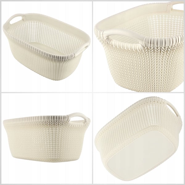 Vasketøjskurv - Polypropylen - 40 L - Creme