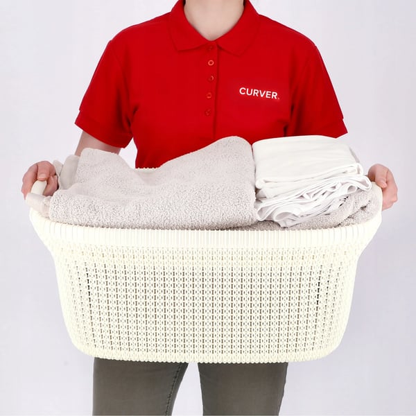 Vasketøjskurv - Polypropylen - 40 L - Creme