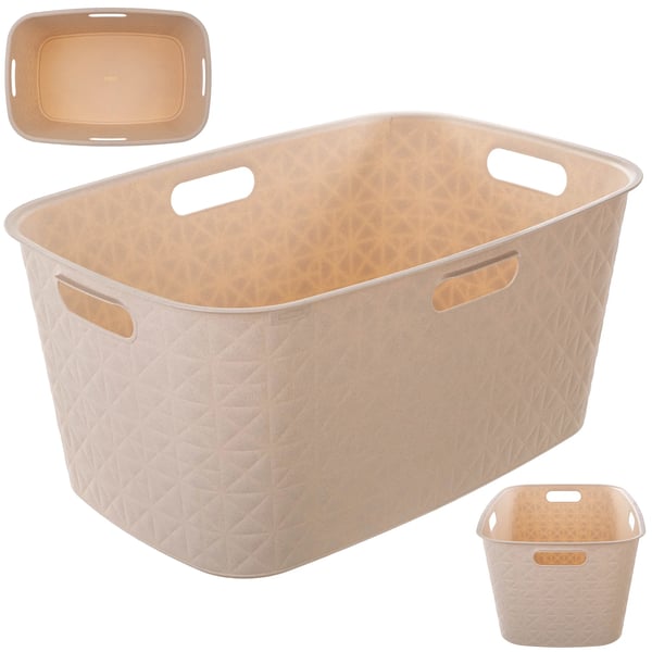 Vasketøjskurv - Vasketøjsbeholder - 45 l - Polypropylen (PP) - Til undertøj - Beige