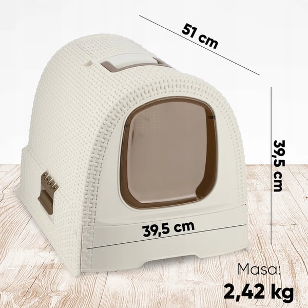 Kattebakke - Kattetoilet med filter - Med skovl - Plastik