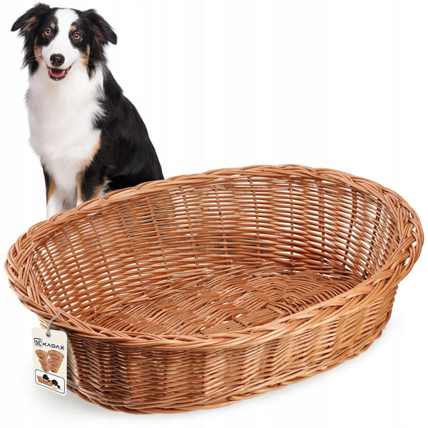 Hundeseng - Flettet kurv - Fiber, Håndvask, Str. L, Blå