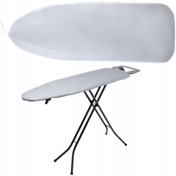 Strygebetræk / Betræk til strygebræt - 140 x 50 cm - Bomuld - Slidstærk - Grå
