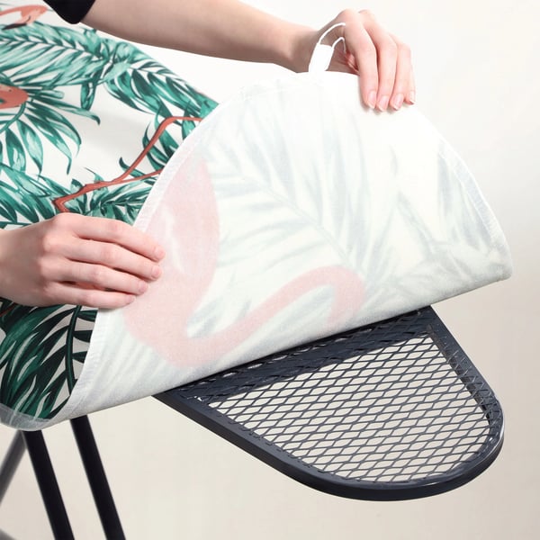 Strygebrætbetræk - 132 x 48 cm - Flamingo-motiv