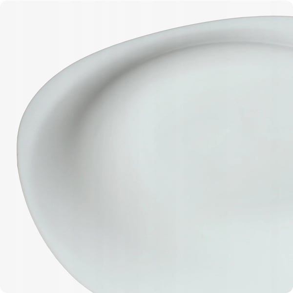 Dessert- og kagetallerkener - Sæt 6 stk - 21 cm - Rund - Glas - Hvid