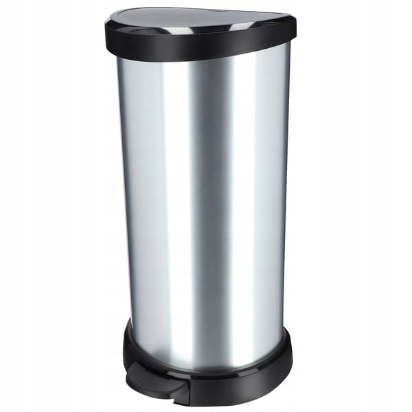 Affaldsspand - Skraldespand med pedal - 40 l - Metalliseret finish - Fremstillet i Polen