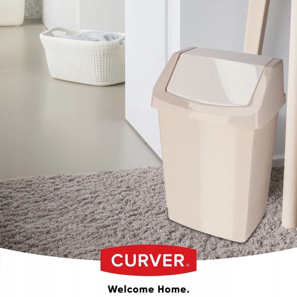 Skraldespand - Affaldsspand 25 L - Beige