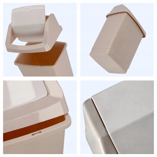 Skraldespand - Affaldsspand 25 L - Beige
