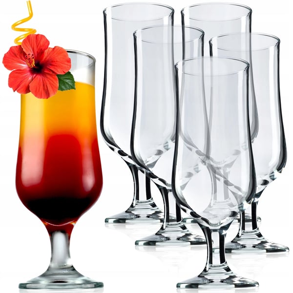 Ølglas - Sæt med 6 - 370 ml - Klarglas - Drikkeglas