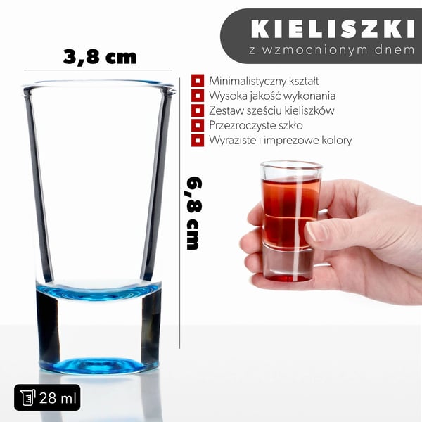 Shotsglas/Snapseglas - Sæt - 6 Stk - 28 ml - Til Bar og Fest