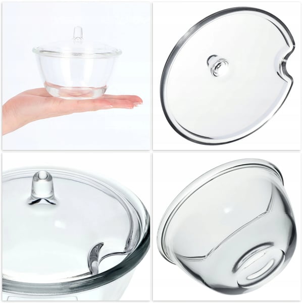 Glas sockerburk/godisburk - Burk med lock - Elegant design - CE/EU-certifierad