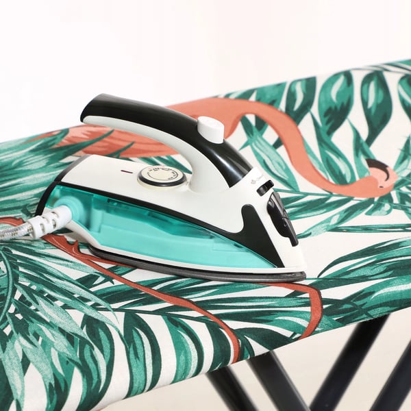 Strygebrætbetræk - Betræk til strygebræt - 148 x 52 cm - Flamingo-motiv