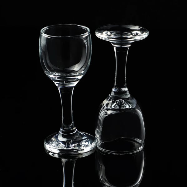 Snapseglas/Shotglas - Sæt med 6 - Kapacitet 55 ml - Til vodka, likør og tinkturer - FCM-certificerede