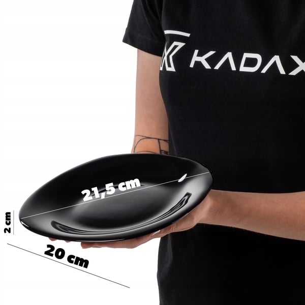 Desserttallerken - Kagetallerken - Diameter 21,5 cm - Rund - Glas - FCM-Certificeret - Sort