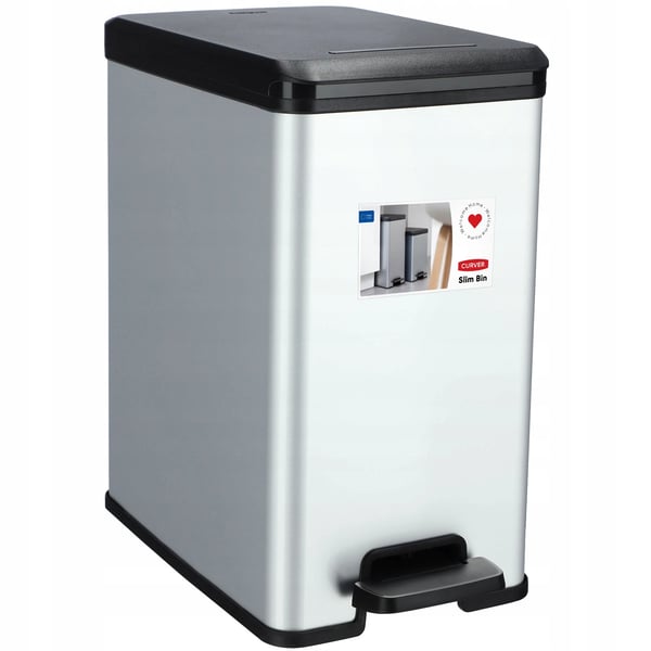 Pedalhink - Soptunna 25 L - Metallfinish - Med Pedal