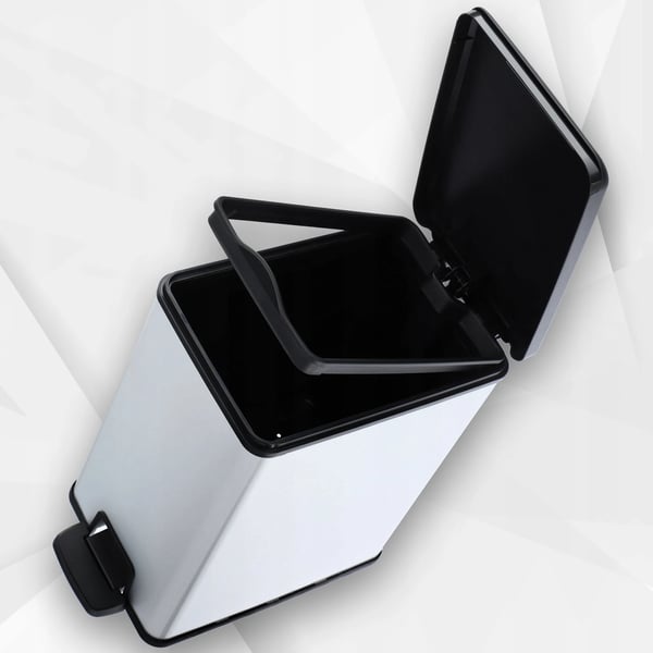 Pedalspand - Affaldsspand 25 L - Metal look - Med Pedal