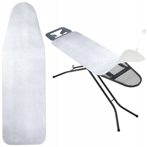 Strykbordsöverdrag - Överdrag till strykbräda - 127 x 47 cm - PTFE non-stick-beläggning - Värmebeständigt