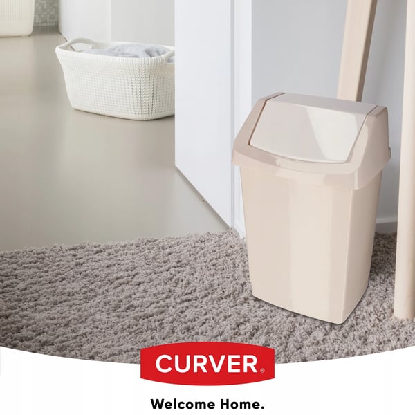 Skraldespand - Affaldsspand - Kapacitet 15 L - Beige