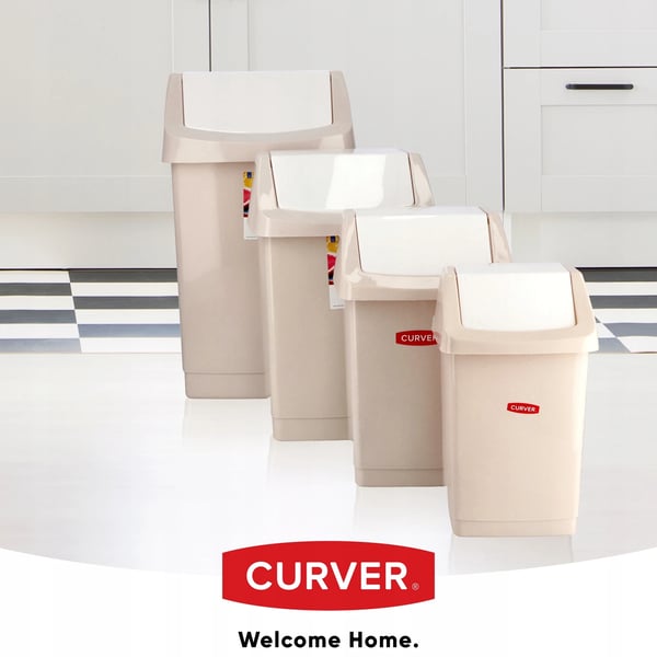 Skraldespand - Affaldsspand - Kapacitet 15 L - Beige