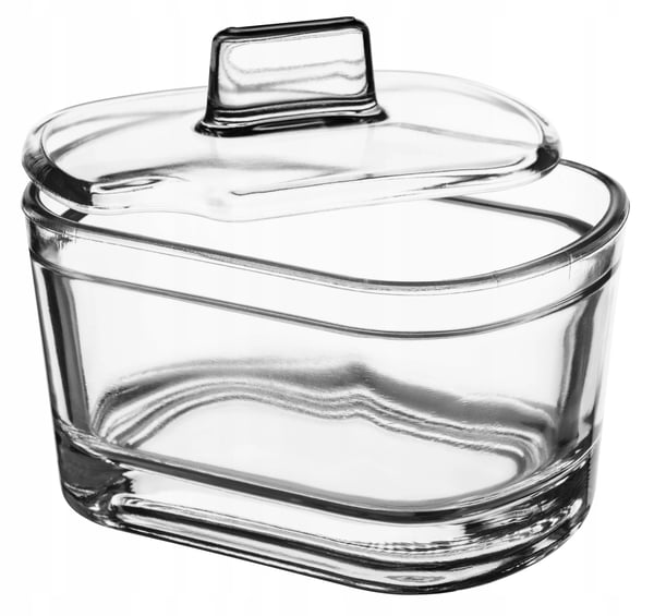 Sukkerkrukke / sukkerdåse i glas - Opbevaringskrukke med låg - Elegant design - Fødevaresikker - CE/EU-certificeret