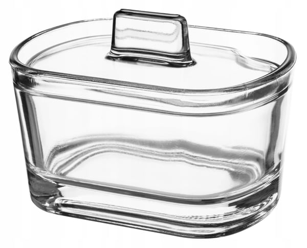 Sukkerkrukke / sukkerdåse i glas - Opbevaringskrukke med låg - Elegant design - Fødevaresikker - CE/EU-certificeret