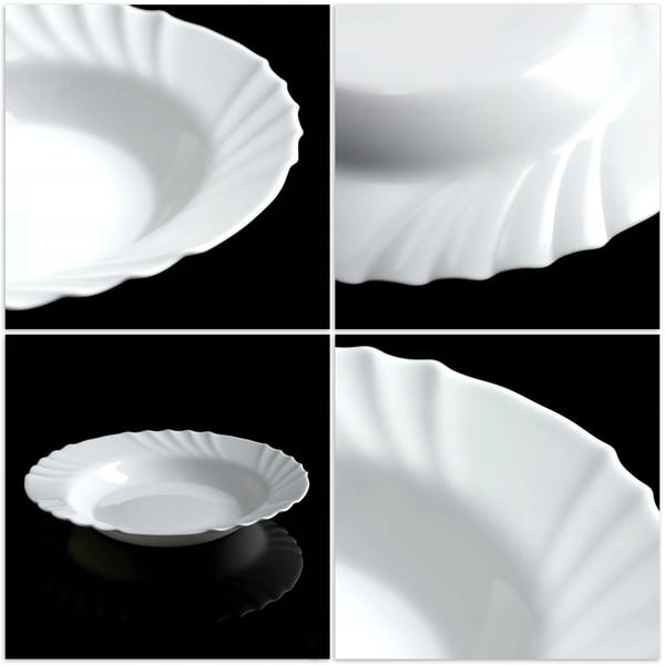 Suppetallerkensæt - Dybe tallerkener - 3 stk - 23 cm - Glas - Runde