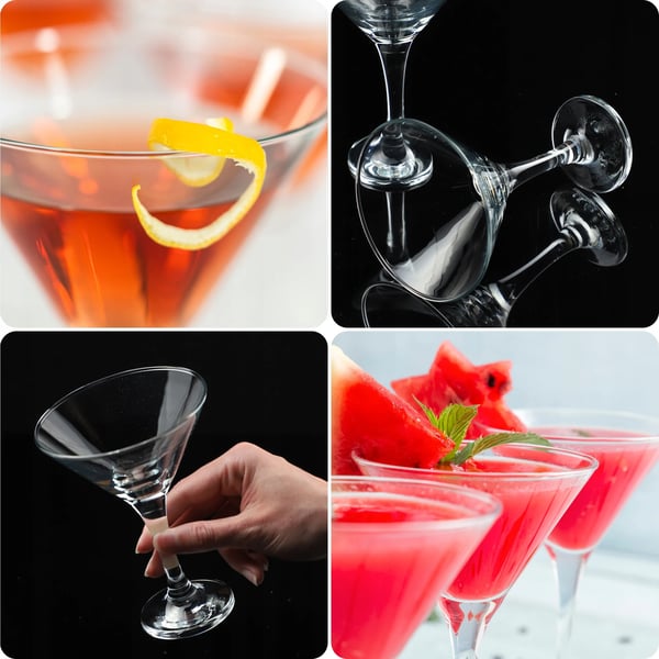 Martiniglas Sæt - Cocktailglas - 175 ml - 6-pak - Glas - Til drinks