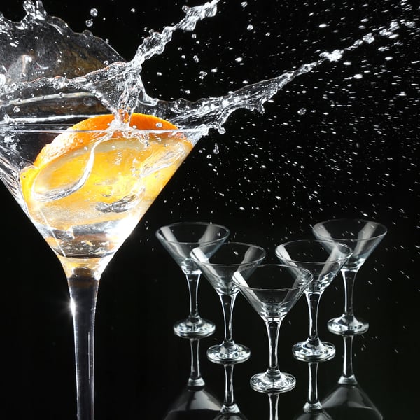 Martiniglas Sæt - Cocktailglas - 175 ml - 6-pak - Glas - Til drinks