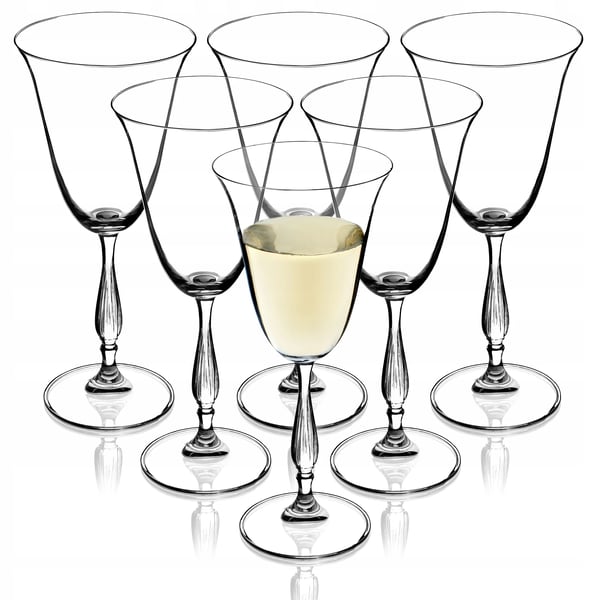Vinglas - Sæt 6 stk - 250 ml pr. glas - Til rød- og hvidvin - FCM-certificerede