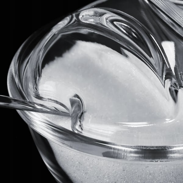 Sukkerkrukke i glas - Slikkrukke med låg - Elegant design - CE/EU-certificeret - Transparent